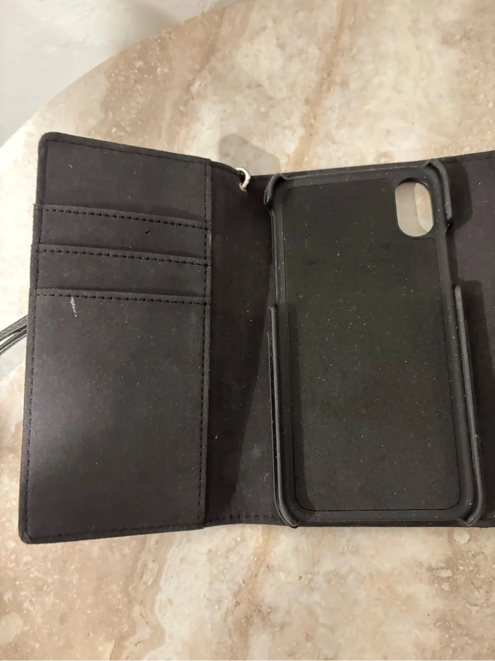 Rebecca Minkoff Black Leather Wristlet Wallet iphone case